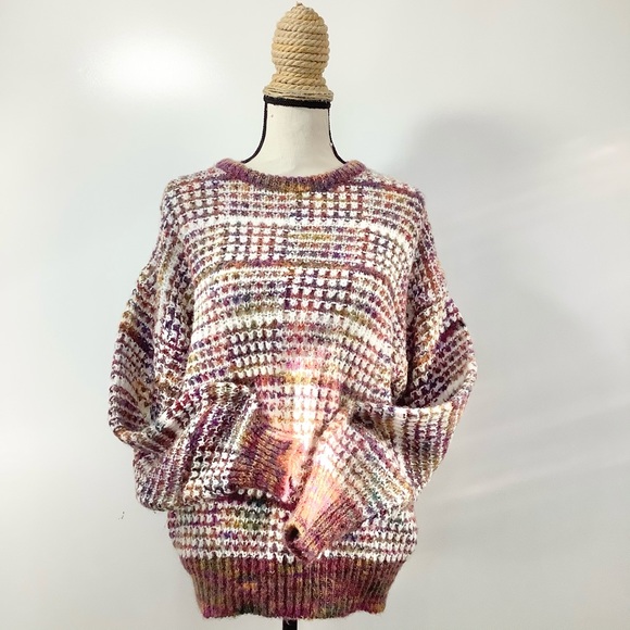 VINTAGE Rainbow Knit Unisex Sweater - Picture 10 of 16